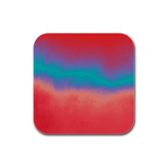 Ombre Rubber Square Coaster (4 Pack)  by ValentinaDesign