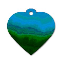 Ombre Dog Tag Heart (one Side) by ValentinaDesign