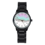 Ombre Stainless Steel Round Watch Front
