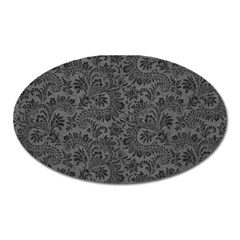 Floral Pattern Oval Magnet by ValentinaDesign