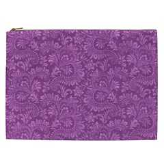 Floral Pattern Cosmetic Bag (xxl)  by ValentinaDesign