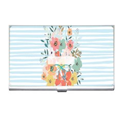 Watercolor Bouquet Floral White Business Card Holders by Nexatart