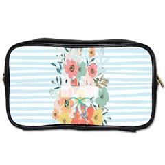 Watercolor Bouquet Floral White Toiletries Bags by Nexatart