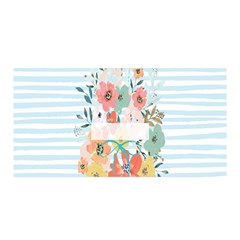 Watercolor Bouquet Floral White Satin Wrap by Nexatart