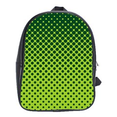 Halftone Circle Background Dot School Bag (xl)