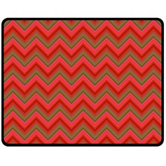Background Retro Red Zigzag Double Sided Fleece Blanket (medium) 