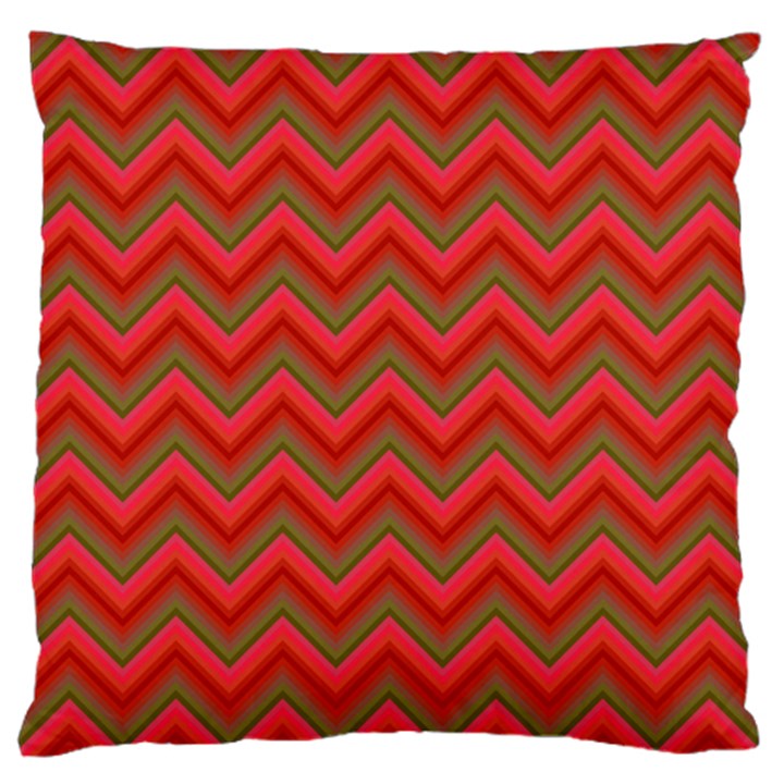 Background Retro Red Zigzag Standard Flano Cushion Case (Two Sides)