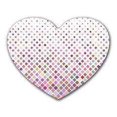 Pattern Square Background Diagonal Heart Mousepads by Nexatart