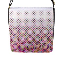 Pattern Square Background Diagonal Flap Messenger Bag (l)  by Nexatart