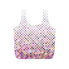 Pattern Square Background Diagonal Full Print Recycle Bags (s)  by Nexatart