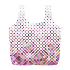 Pattern Square Background Diagonal Full Print Recycle Bags (l)  by Nexatart