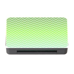 Green Line Zigzag Pattern Chevron Memory Card Reader With Cf by Nexatart