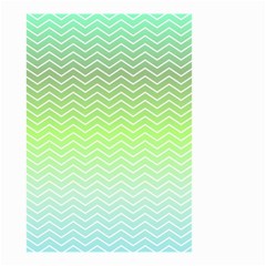 Green Line Zigzag Pattern Chevron Small Garden Flag (two Sides)