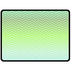 Green Line Zigzag Pattern Chevron Double Sided Fleece Blanket (large)  by Nexatart