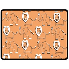 Lion Pattern Wallpaper Vector Fleece Blanket (large) 