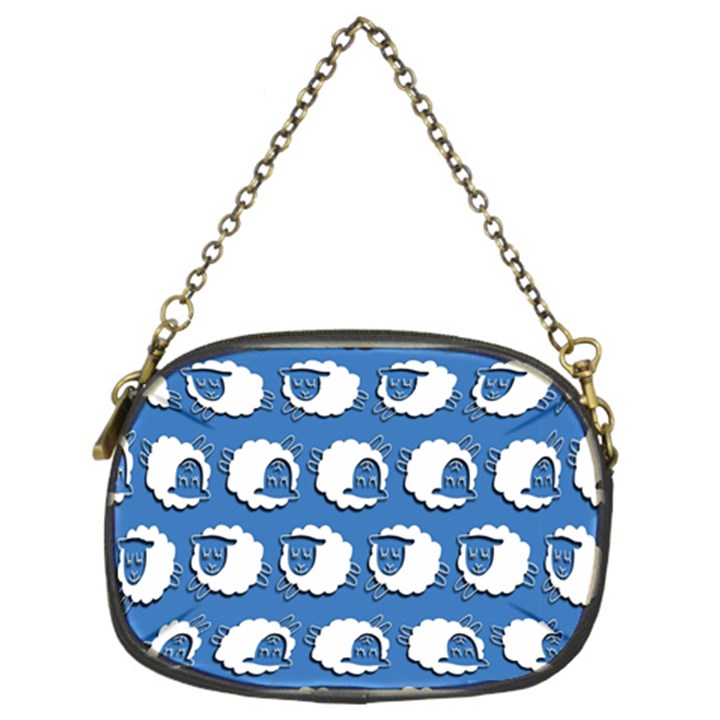Sheep Pattern Wallpaper Vector Chain Purses (Two Sides) 