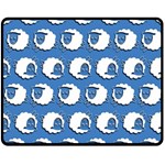 Sheep Pattern Wallpaper Vector Double Sided Fleece Blanket (Medium)  58.8 x47.4  Blanket Front