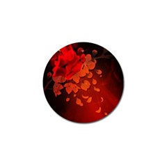 Cherry Blossom, Red Colors Golf Ball Marker by FantasyWorld7