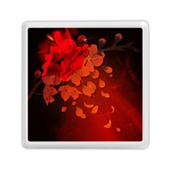Cherry Blossom, Red Colors Memory Card Reader (square) 