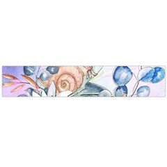 Snail And Waterlily, Watercolor Flano Scarf (large)  by FantasyWorld7