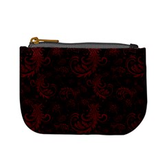 Dark Red Flourish Mini Coin Purses by gatterwe