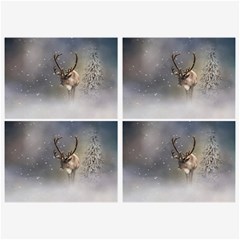 Santa Claus Reindeer In The Snow Prints Wallet (4) by gatterwe