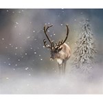 Santa Claus Reindeer in the snow Deluxe Canvas 14  x 11  (Stretched) 14  x 11  x 1.5  Stretched Canvas