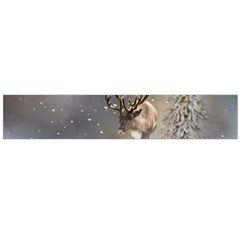 Santa Claus Reindeer In The Snow Flano Scarf (large) by gatterwe