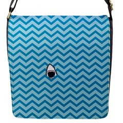 Chevron Shark Pattern Flap Messenger Bag (s) by emilyzragz