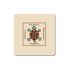 Turtle Animal Spirit Square Magnet by linceazul