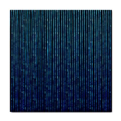 Stylish Abstract Blue Strips Tile Coasters by gatterwe