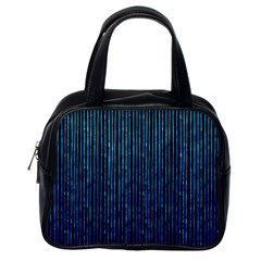 Stylish Abstract Blue Strips Classic Handbags (one Side) by gatterwe