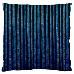 Stylish Abstract Blue Strips Large Cushion Case (one Side) by gatterwe