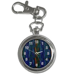 Stylish Colorful Strips Key Chain Watches