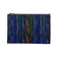 Stylish Colorful Strips Cosmetic Bag (Large) 