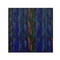 Stylish Colorful Strips Small Satin Scarf (square) by gatterwe