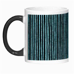 Stylish Frost Blue Strips Morph Mugs by gatterwe