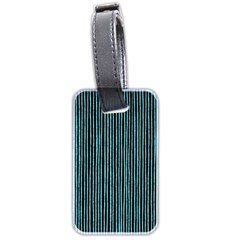 Stylish Frost Blue Strips Luggage Tags (two Sides) by gatterwe