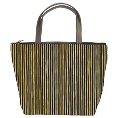 Stylish Golden Strips Bucket Bags