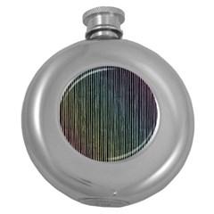 Stylish Rainbow Strips Round Hip Flask (5 Oz) by gatterwe