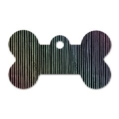 Stylish Rainbow Strips Dog Tag Bone (one Side) by gatterwe