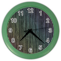 Stylish Rainbow Strips Color Wall Clocks by gatterwe