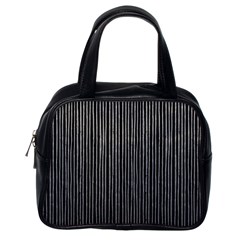 Stylish Silver Strips Classic Handbags (one Side) by gatterwe