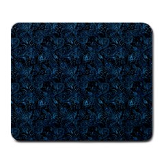 Blue Flower Glitter Look Large Mousepads by gatterwe