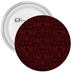 Red Glitter Look Floral 3  Buttons