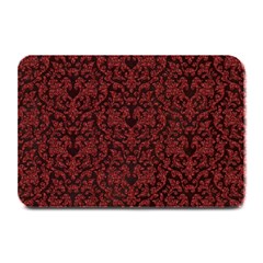 Red Glitter Look Floral Plate Mats