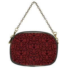 Red Glitter Look Floral Chain Purses (Two Sides) 