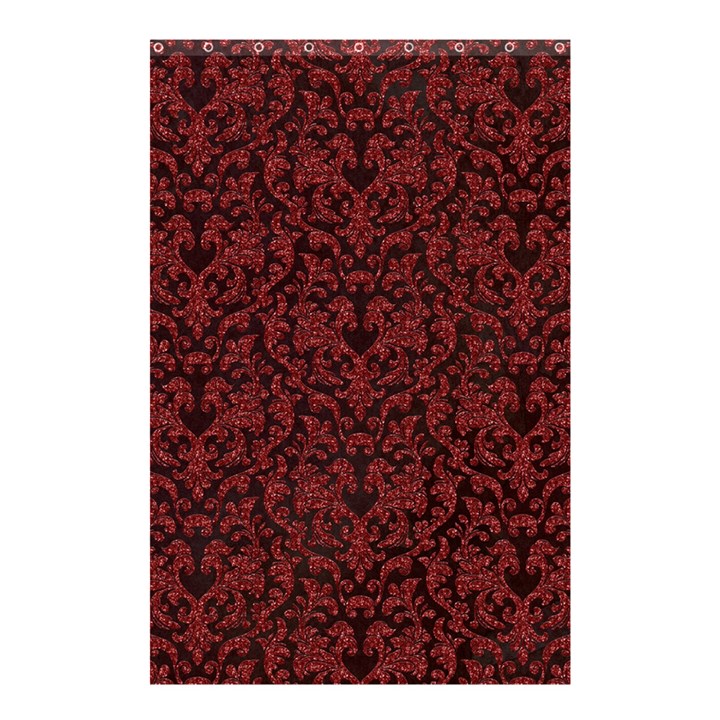 Red Glitter Look Floral Shower Curtain 48  x 72  (Small) 