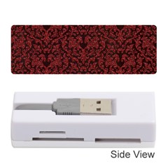 Red Glitter Look Floral Memory Card Reader (Stick) 