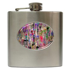 Colorful Shaky Paint Strokes                              Hip Flask (6 Oz) by LalyLauraFLM